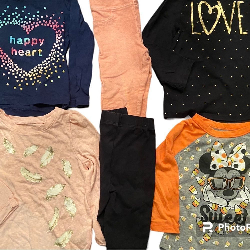 Girls Toddler $5 ea 18M 6 Pack Long Sleeve Tees Leggings